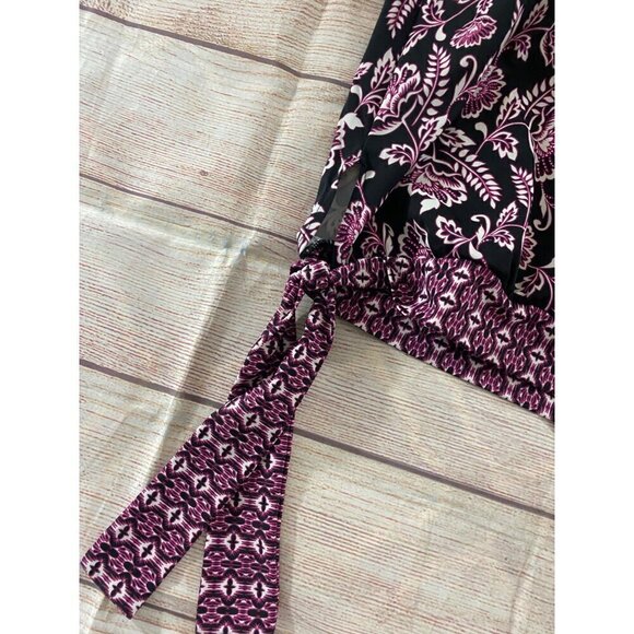 Swimsuits For All Black Paisley Print Padded Tankini - 22 - Picture 6 of 11